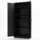 SolidSteel model hoog deuren open schuin zwart.webp