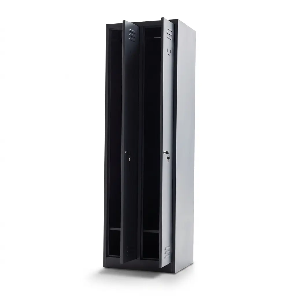 Locker 2 deurs zijkant deuren open.webp