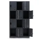 Locker 12 deurs voorzijde meerdere deurtjes open.webp