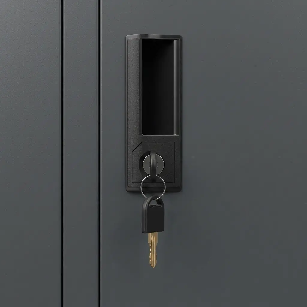 Locker 12 deurs detail slot.webp