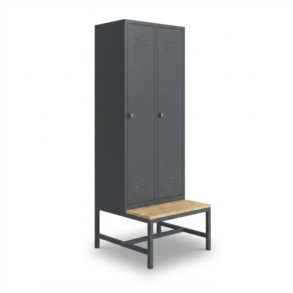 Loxmet 2 deurs locker Zijkant dichte deuren.webp