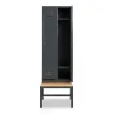 Loxmet 2 deurs locker Voorzijde deur open.webp