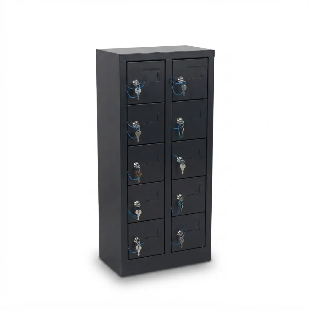 Loxmet telefoonlocker 10 deurtjes van voren 45 graden.webp