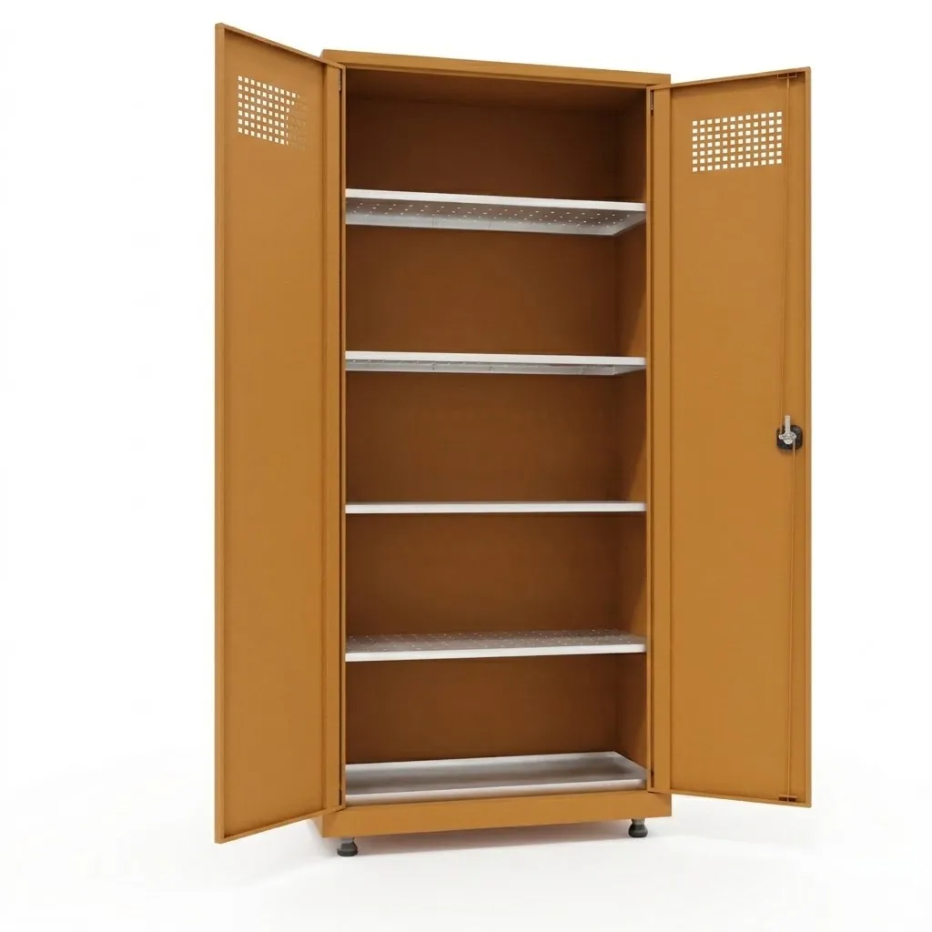 [401143] Kast voor chemische stoffen met 4 planken 92x43x19cm