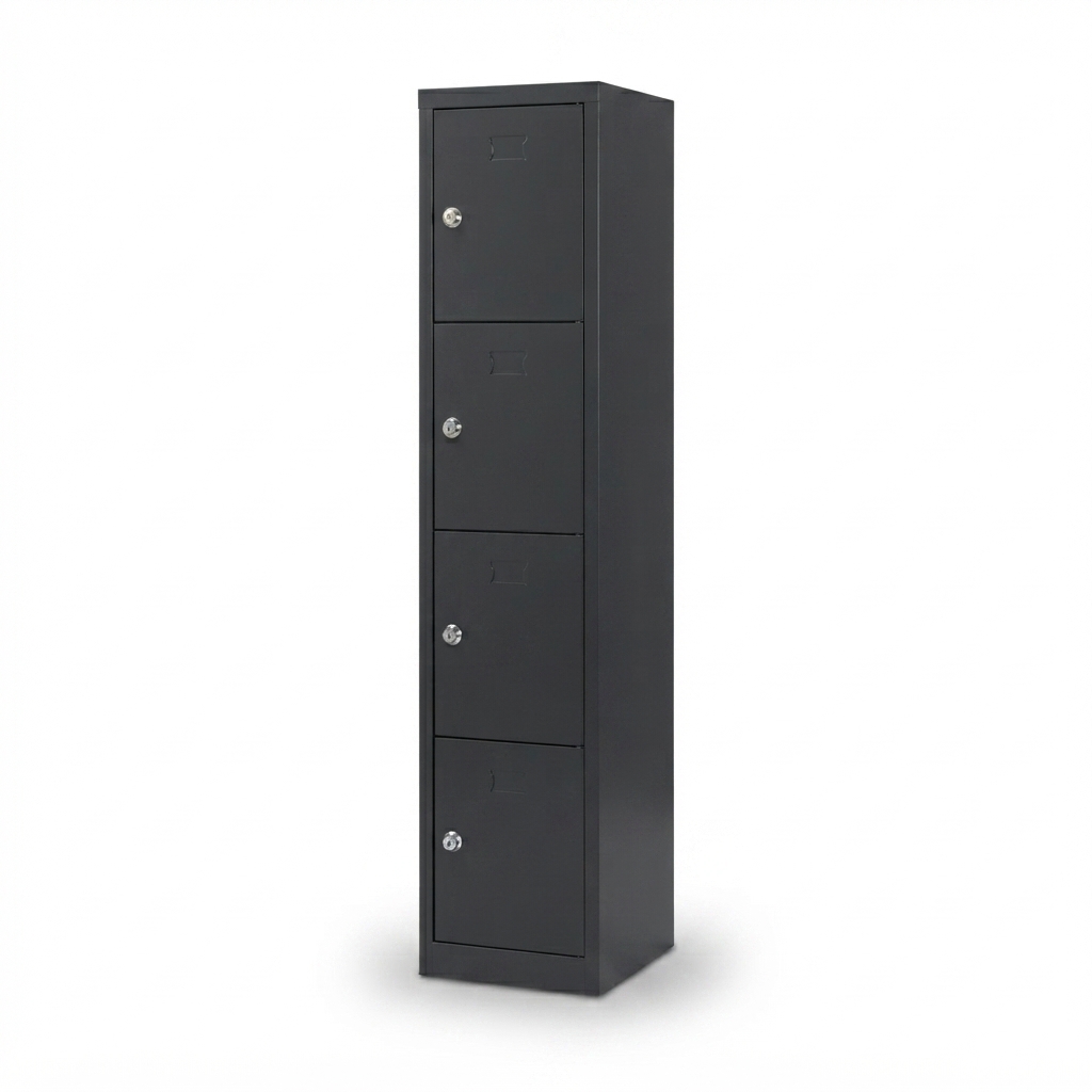 [106412] Locker vierdeurs smal 35x40x195cm Antracietgrijs