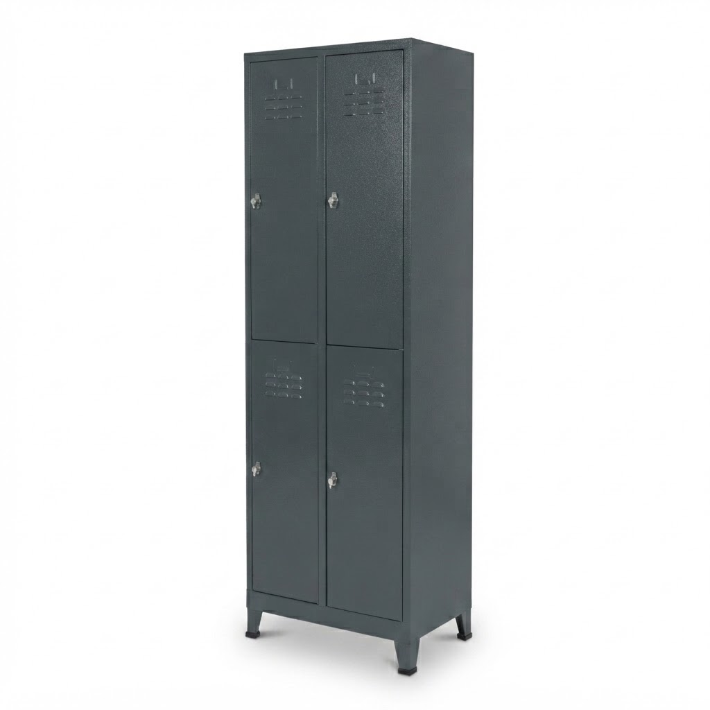 Locker vierdeurs 66x37x198cm Antracietgrijs