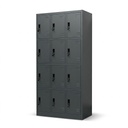 LockNLoad 12-Deurs Lockerkast 90x40x195cm Antracietgrijs
