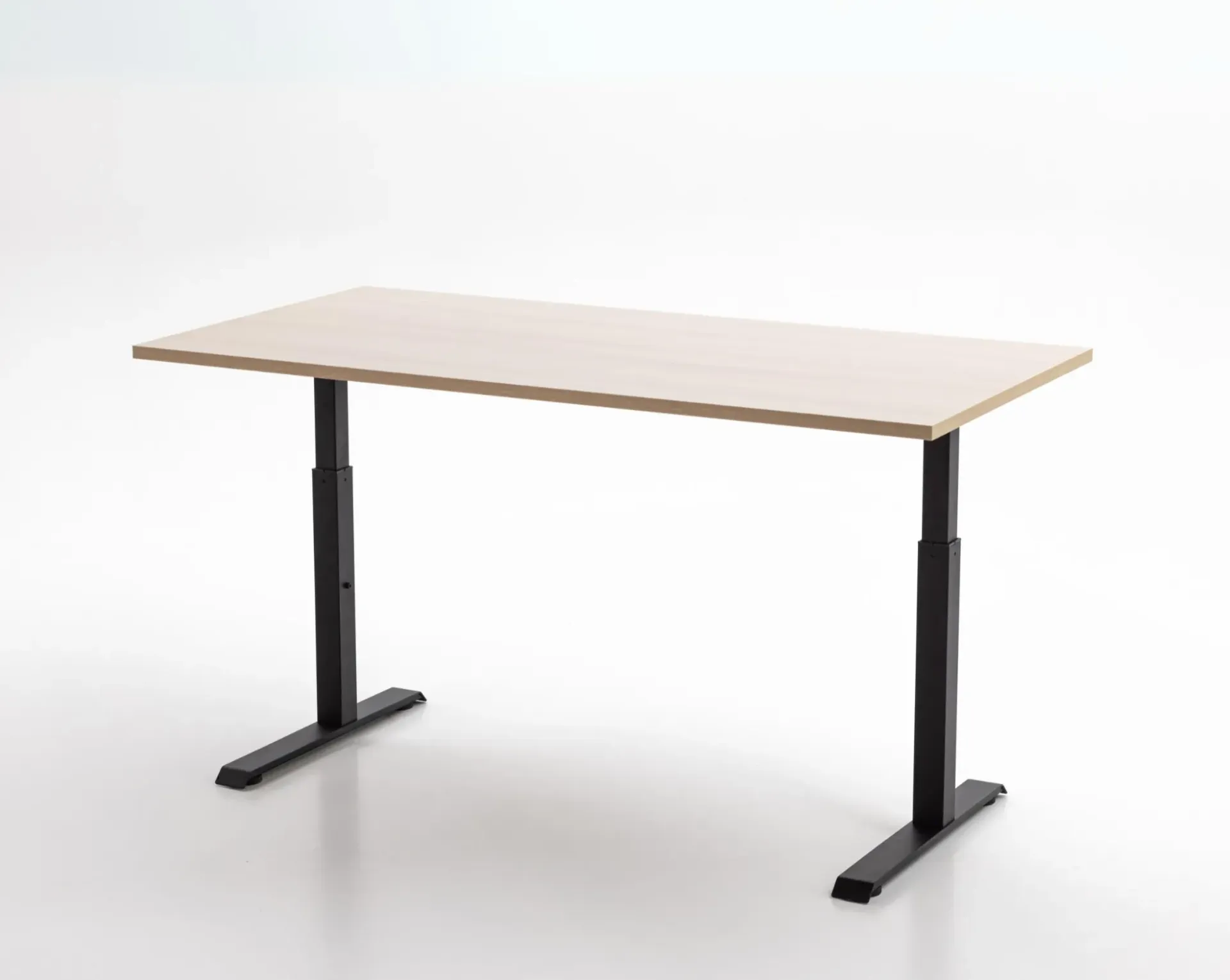 Duradesk Handmatig Verstelbaar Bureau 160 X 80 cm - Flumearno elm blad